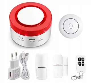 Alarm WIFI TUYA s kompletnou sadou slúchadiel + zvonček