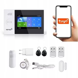 BEZDRÔTOVÝ ALARM LCD Wireless GSM SMS Tuya POĽSKÝ