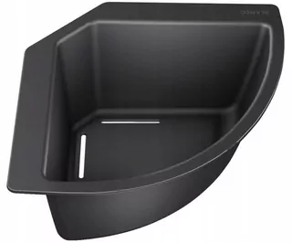 Blanco Rohový odkvapkávač čierny plast 235866