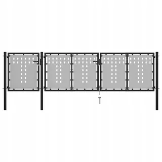 Záhradná brána Steel Black 400x75cm