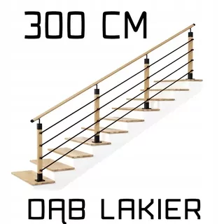 1x [PDF_42] Drevené zábradlie, drevená rukoväť fi42,4 mm; dĺžka: 300cm