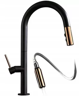 Kuchynská batéria Apollo Black/Rose Gold
