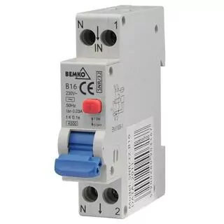 Bemko Prúdový chránič s nadprúdovým vypínačom 1P 20 A 30mA A07-SNR-AC-32-B20