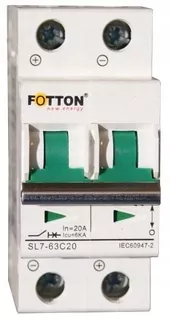 Poistka - nadprúdový istič FOTTON SL-7 2P 16 A 600 V DC