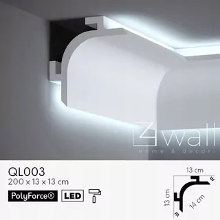 Biela dekoratívna svetelná lišta QL003 13cm