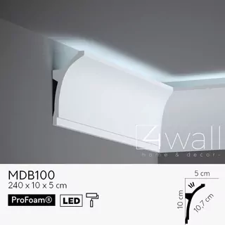 Biela stropná svetelná lišta MDB100 10cm