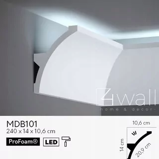 Biela stropná LED svetelná lišta MDB101 14