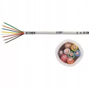 Bitner Kábel YTDY 8 × 0,5 LA0053 alarm interkom telekomunikácie 100 metrov