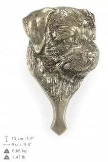 Zvonček - Border teriér Knocker pre Brass Door