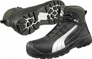 Topánky Puma vysoké 630210, S3, veľkosť 45, čierna/strieborná Puma