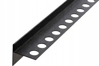 Lineárny odtok Sklenená mozaika Šikmá okrajová lišta, matná čierna, 120 cm