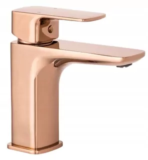 Umývadlová batéria - Batéria Kubický Gold Rosegold Square Batéria