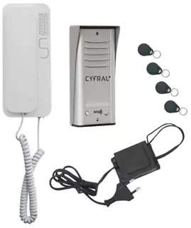 Domový telefón ''Cyfrový'' 'COSMO' 1-miestny set strieborný