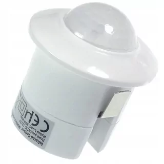 PIR Snímač pohybu a súmraku na strop 12VDC biely zapustený miniatúrna verzia NE121-12 V 360° od