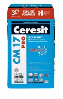 Ceresit - CM 17 PRO NO LIMIT- flexibilné lepidlo na obklady s vláknami 25 kg: