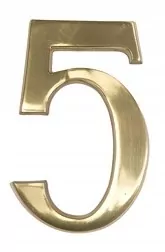 Mosadzná číslica 18 cm - 5
