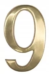 Mosadzná číslica 18 cm - 9