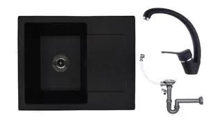 Žula jednokomorový drevnik s odpadu + bateria black "g" čierna +