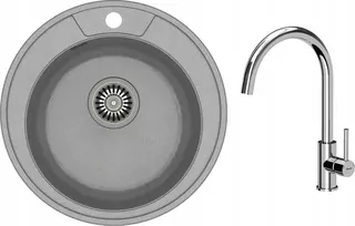 Drez Danny 210 GraniteQ + sifón s odtokovou rúrkou 3,5" SteelQ PVD