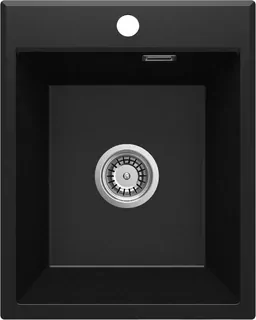 Žulový drez 1-komorový bez odkvapkávača 50 × 40 cm - nero čierna ZQE_N104