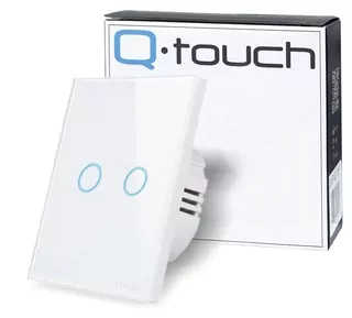 QW.W2-TOUCH QUADRA spínač sklenený biely