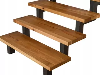 SCHODY DREVENÉ, dubové stupne, podstupnice 100x30x4