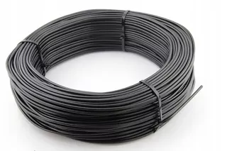 Ostnatý drôt - Napínací drôt potiahnutý FI 3,6 mm čierna 75 m