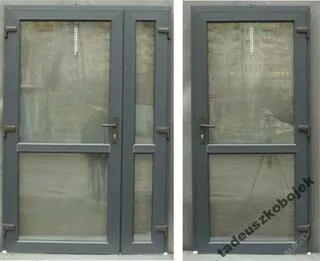 OBCHODNÉ DVERE z PVC. 100 110, 140 x 210 ANTRACIT