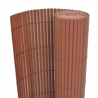 Obojstranný záhradný plot PVC 90 × 300 cm hnedá