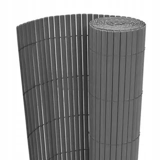 Obojstranné záhradné oplotenie PVC 90 × 300 cm šedá