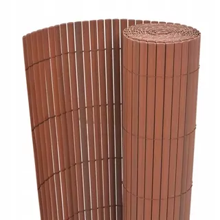 Obojstranný záhradný plot PVC 90 × 500 cm hnedá