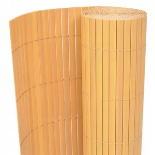Obojstranný záhradný plot PVC 90 × 500 cm žltá