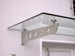 Strieška nad vchodové dvere - Sklenená baldachýnová strieška nad dvere 150 cm / 150 cm