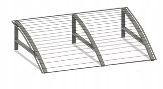 Strieška na dvere Hliník 200x105 Polykarbonát 8mm