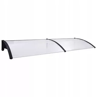 Strieška nad vchodové dvere  - Pokrmy cez dvere black 200x80cm pc vidaxl