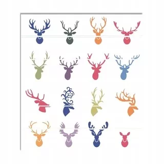 Deer schodisko dekoratívne pole nálepka