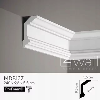 Dekoratívna stropná lišta MDB137 5,5 cm