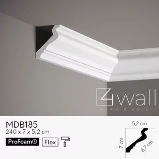 Dekoratívna stropná lišta MDB185 5,2 cm