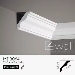Biela stropná lišta MDB064