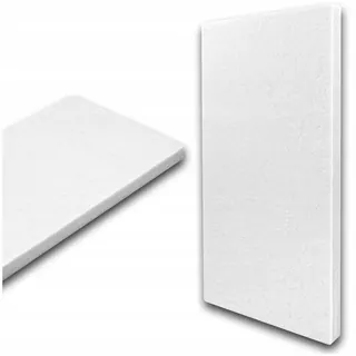 Akustický polyesterový stropný stenový panel, biely, 5 cm x 50 cm x 100 cm