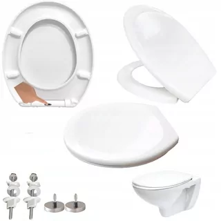 WC doska Perfecto Oval, biely duroplast
