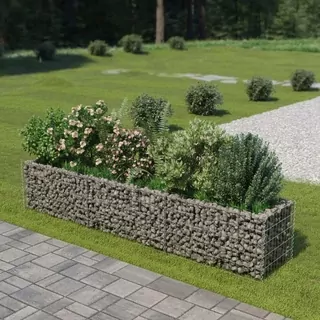 VidaXL Gabiónový kvetináč pozinkovaný 270 × 50 × 50cm