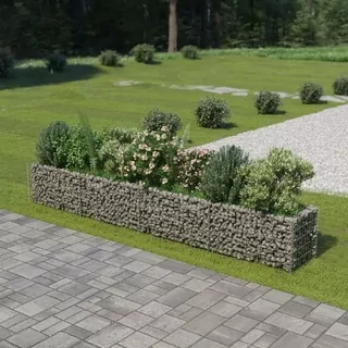 VidaXL Gabiónový kvetináč pozinkovaný 360 × 50 × 50cm