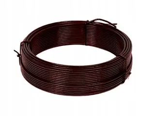 Pozinkovaný napínací drôt potiahnutý PVC Hnedý 100 mb