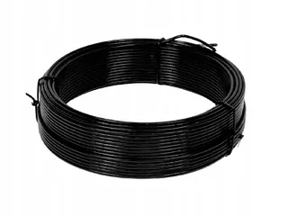 Pozinkovaný napínací drôt potiahnutý PVC čierny 100 mb