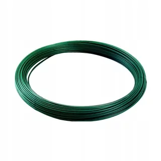 Potiahnutý oceľový drôt 130 m x 3,6 mm a