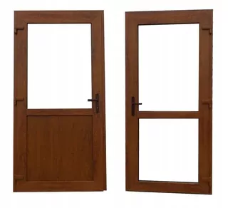 Dvere z PVC, dub zlatý 105x210, s exteriérom ALUMINIUM