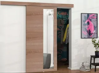 Nástenné zrkadlo posuvné dvere MB03 90 cm