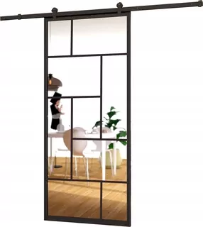 Sklenené posuvné dvere Loft systém TETRIS Mirror