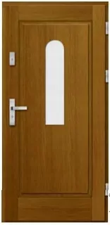 Drevené exteriérové dvere WR19 82 mm, 100% dub